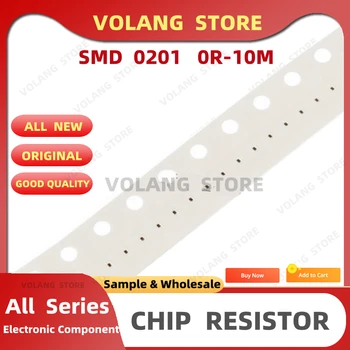 100vnt/Daug 0201 6.2 M, 1% SMD Rezistorius 6.2 MΩ, 6M2 ohm F 0,6 mm*0,3 mm Storio Plėvelė Chip Resistors Tikslumas 1/20W Naujas Originalus