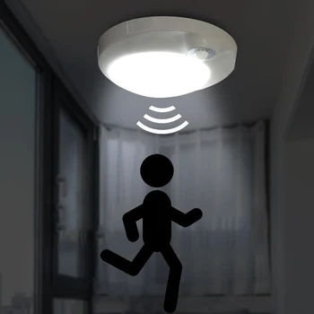 Žmogaus kūno indukcijos LED Lubų Šviesos 9W 12W paviršinės Montuotės Energijos Taupymas Lubų Apšvietimas, Vonios kambarys Balkonas Koridorius